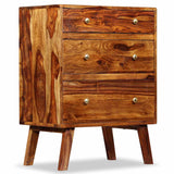 Side Cabinet Solid Acacia Wood 60x35x76 cm - 45-Degree Angle