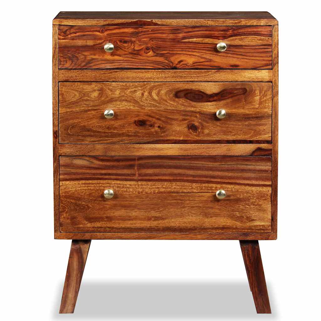 Side Cabinet Solid Acacia Wood 60x35x76 cm