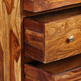 Side Cabinet Solid Acacia Wood 60x35x76 cm