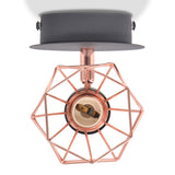 Wall Lamp 2 pcs E14 Black and Copper - Top-Down View