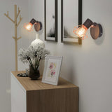Wall Lamp 2 pcs E14 Black and Copper - Rear View