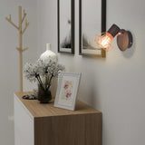 Wall Lamp 2 pcs E14 Black and Copper - Close-Up Angle