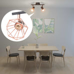 Ceiling Lamp With 2 Spotlights E14 Black And Copper