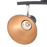 Ceiling Lamp For 2 Bulbs E27 Black And Gold
