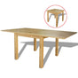 Extendable Table Oak 170x85x75 Cm