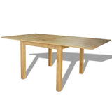 Extendable Table Oak 170x85x75 Cm - Side View