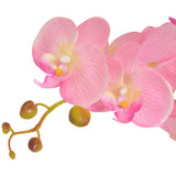 Artificial Orchid Plant with Pot 65 cm Pink - Front View