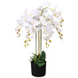 Artificial Orchid Plant with Pot 75 cm White