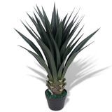 Artificial Yucca Plant with Pot 85 cm Green - Front View