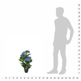 Artificial Hydrangea Plant with Pot 60 cm Blue - Side View