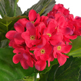 Artificial Hydrangea Plant with Pot 60 cm Red - Front View