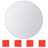 8 pcs Mirror Tiles Round Glass - Side View
