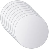 8 pcs Mirror Tiles Round Glass - Top-Down View