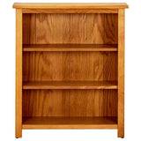 3-Tier Bookcase 70x22.5x82 cm Solid Oak Wood - Front View