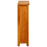 3-Tier Bookcase 70x22.5x82 cm Solid Oak Wood - Side View