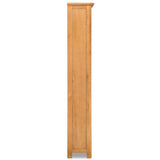 5-Tier Bookcase 60x22.5x140 cm Solid Oak Wood - Side View
