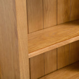 5-Tier Bookcase 60x22.5x140 cm Solid Oak Wood - Top-Down View