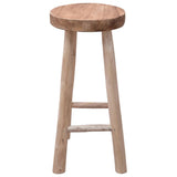 Bar Stool Solid Teak Wood - Front View