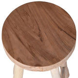 Bar Stool Solid Teak Wood - Side View