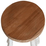 Bar Stool Solid Teak Wood - Side View