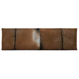 Bench Goatskin Leather Teak - Top-Down View