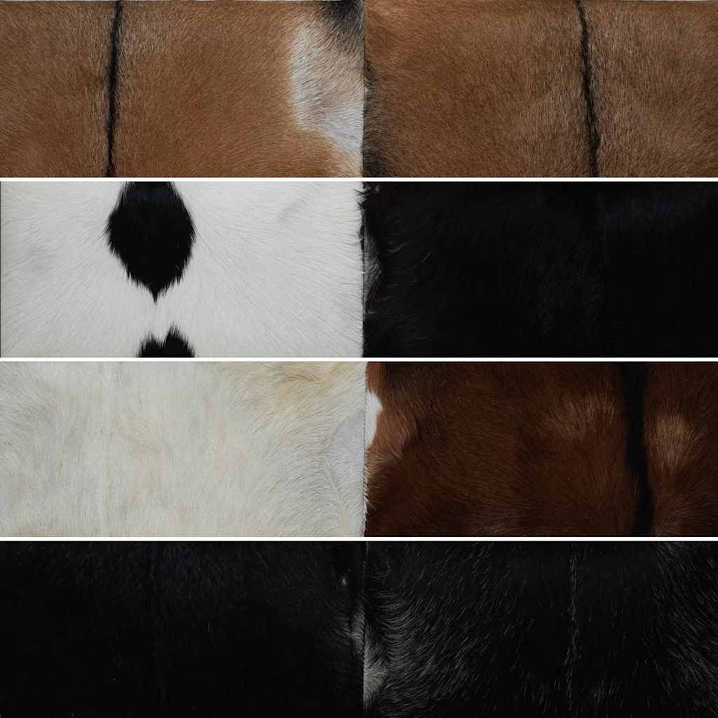 Bench Goatskin Leather Teak