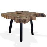 Coffee Table Genuine Teak 80x70x38 cm - Front View