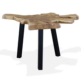 Coffee Table Genuine Teak 80x70x38 cm - Side View