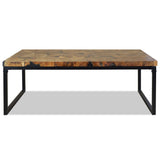 Coffee Table Teak Resin 110x60x40 cm - Rear View