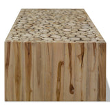 Coffee Table Genuine Teak 90x50x30 cm - Top-Down View