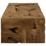 Coffee Table 90x50x30 cm Genuine Teak Brown - Side View