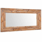 Decorative Mirror Teak 120x60 cm Rectangular - Front View