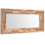 Decorative Mirror Teak 120x60 cm Rectangular - Side View
