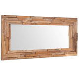 Decorative Mirror Teak 120x60 cm Rectangular - Top-Down View