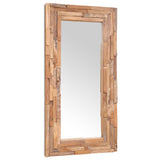 Decorative Mirror Teak 120x60 cm Rectangular - Rear View