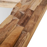 Decorative Mirror Teak 120x60 cm Rectangular - Low Angle
