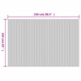 Room Divider Bamboo Grey Width 250 cm Height 165 cm - Rear View
