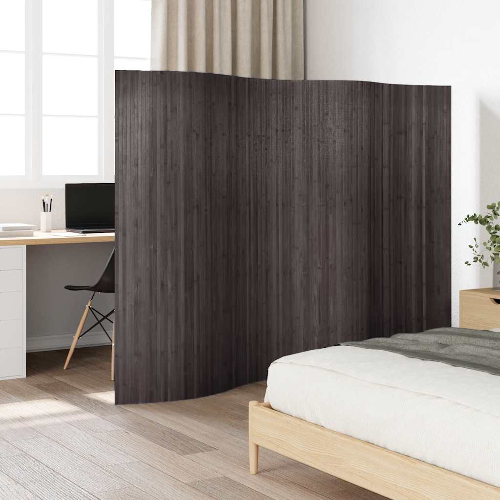 Room Divider Bamboo Grey Width 250 cm Height 165 cm