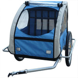 Bike Trailer with Extra Connector Blue 36 kg - Side View