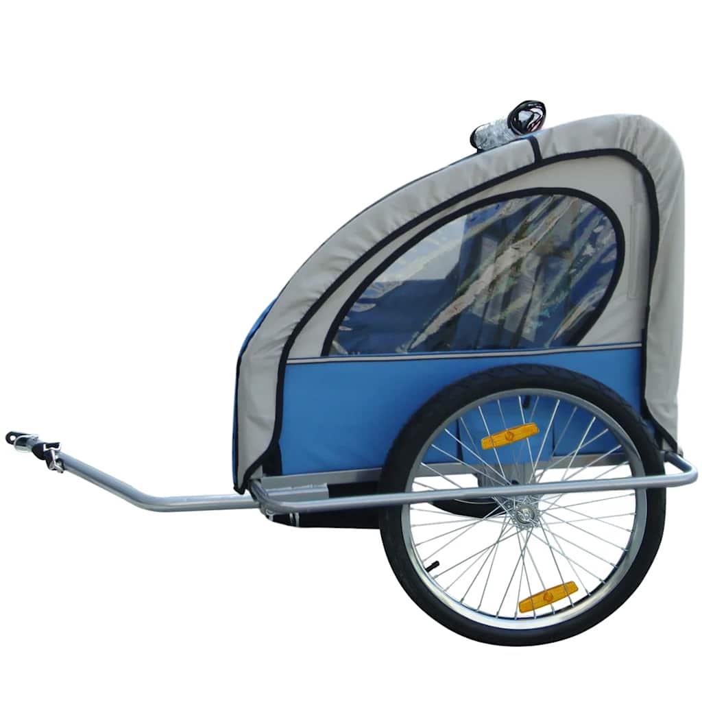 Bike Trailer with Extra Connector Blue 36 kg