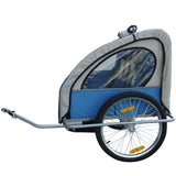 Bike Trailer with Extra Connector Blue 36 kg - Top-Down View