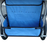 Bike Trailer with Extra Connector Blue 36 kg - 45-Degree Angle