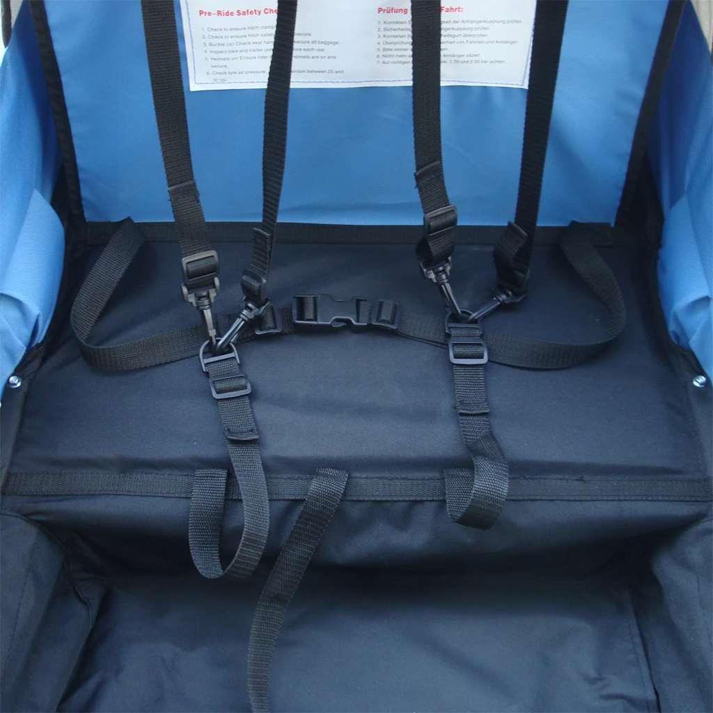 Bike Trailer with Extra Connector Blue 36 kg