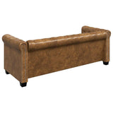 Chesterfield 2-Seater and 3-Seater Sofa Set Brown