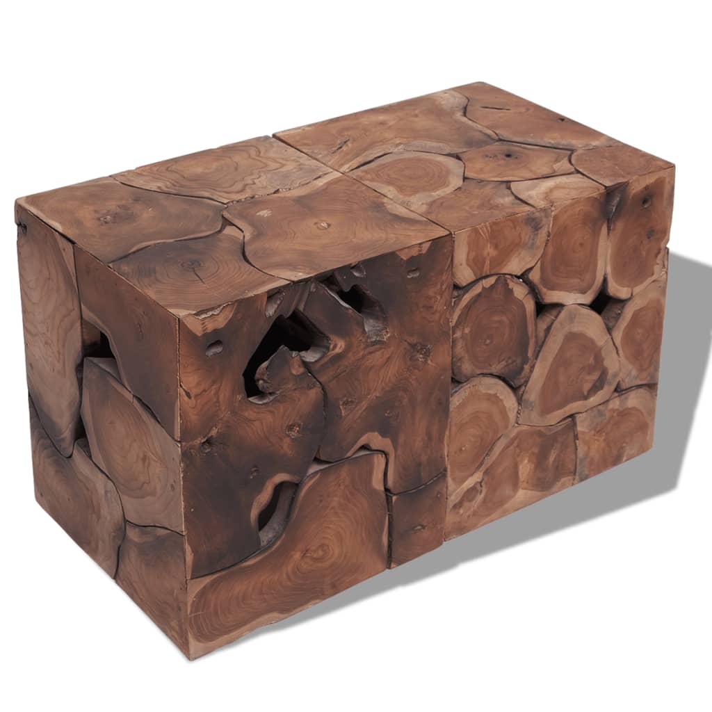 Stools 2 pcs Brown 40x40x45 cm Solid Teak Wood