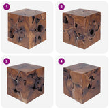 Stools 4 pcs Brown 40x40x45 cm Solid Teak Wood