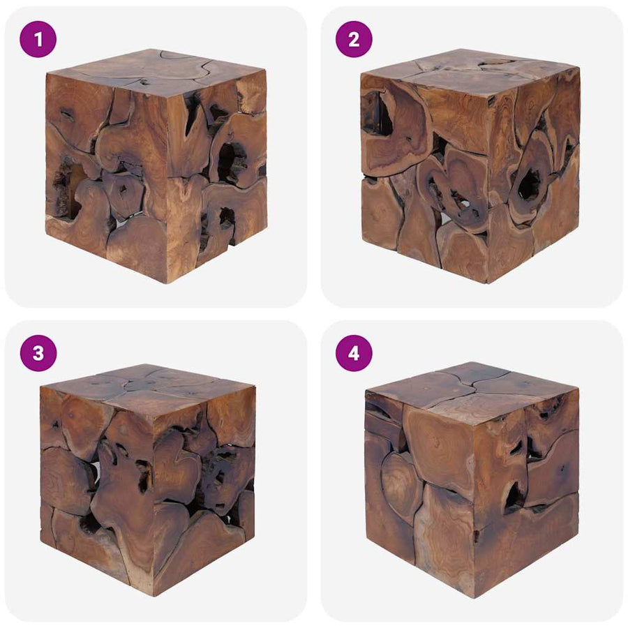 Stools 4 pcs Brown 40x40x45 cm Solid Teak Wood