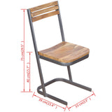 Dining Chairs 6 pcs Solid Teak Wood - Extra Image