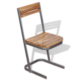Dining Chairs 6 pcs Solid Teak Wood - Top-Down View