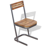 Dining Chairs 6 pcs Solid Teak Wood - 45-Degree Angle